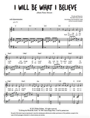 i will be what i believe sheet music: The power of belief in shaping our musical expression